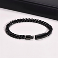 Black Franco Chain Bracelet for Men