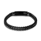 Black Franco Chain Bracelet for Men