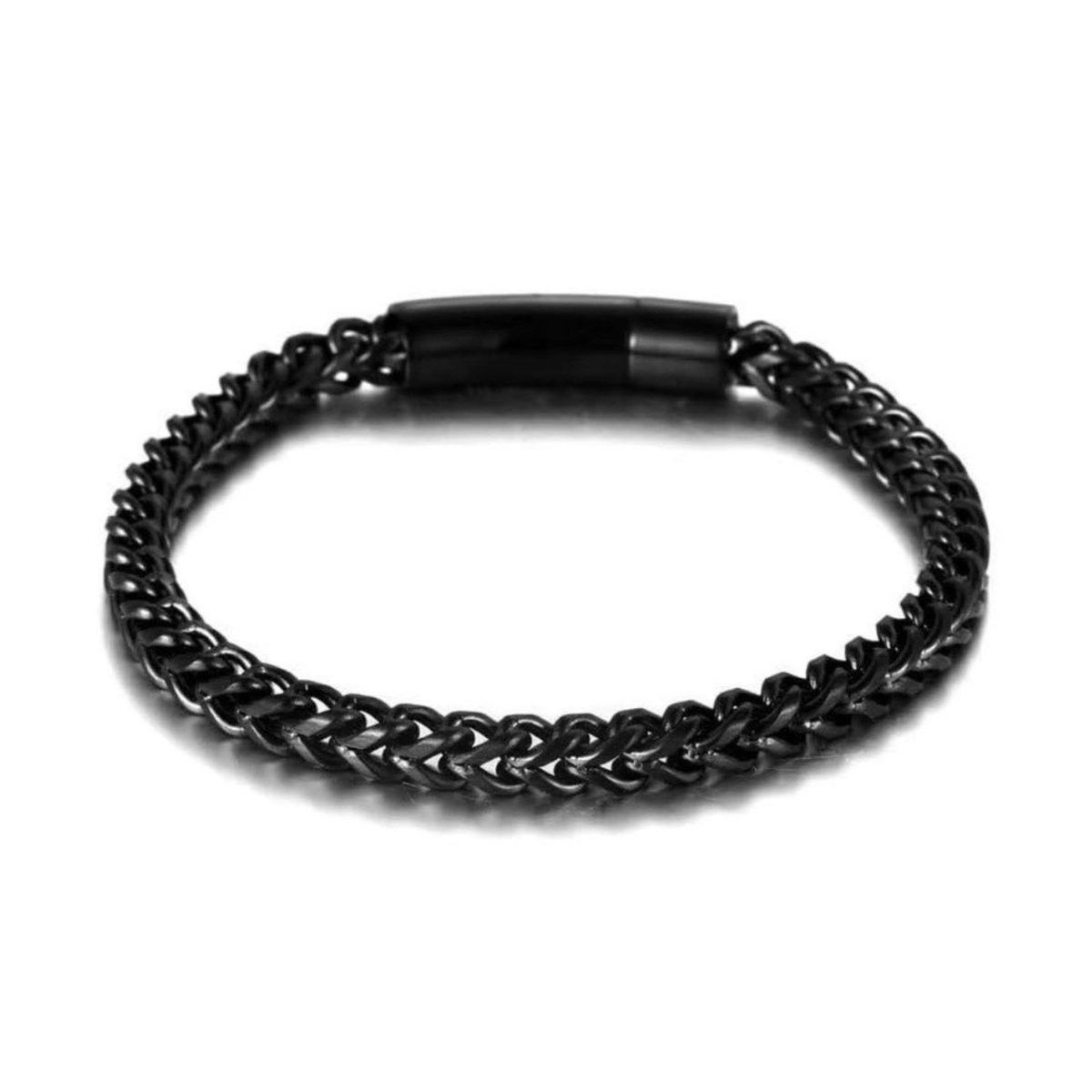 Black Franco Chain Bracelet for Men