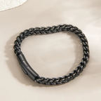 Black Franco Chain Bracelet for Men