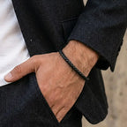 Black Franco Chain Bracelet for Men